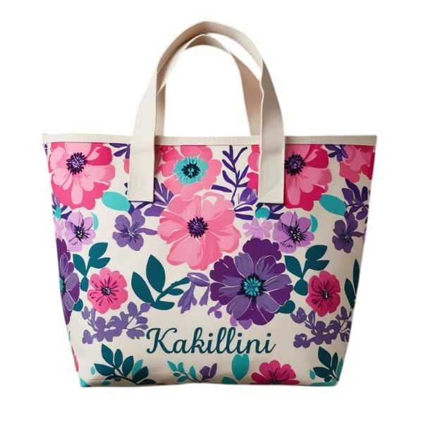Créations des Aulnes - tote bag - tote bag fleuri