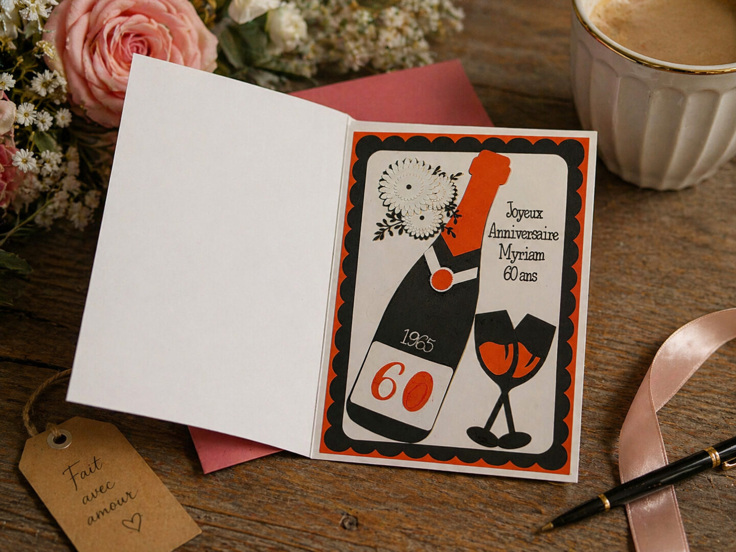 Creations des Aulnes Papeterie carte anniversaire